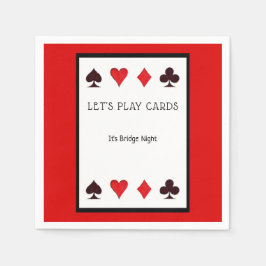 Guardanapo De Papel Cartões de vamos, Coquetel Napkins