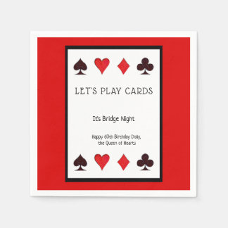 Guardanapo De Papel Cartões de vamos, Coquetel Napkins - Aniversário