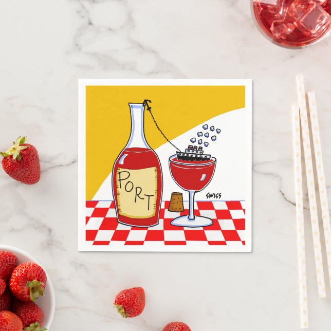 Guardanapo De Papel Cartografia da Festa de Provando de Vinho de Porto (Insitu)