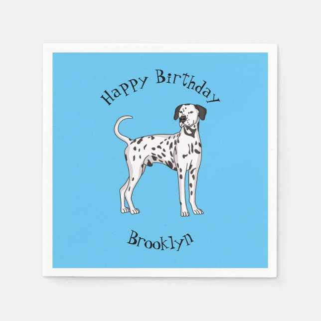 Guardanapo De Papel Cartografia de cão Dalmaciano (Frente)
