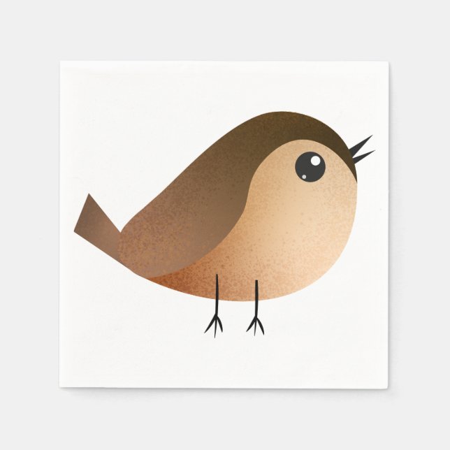 Guardanapo De Papel Cartografia de Pássaro Sparrow (Frente)