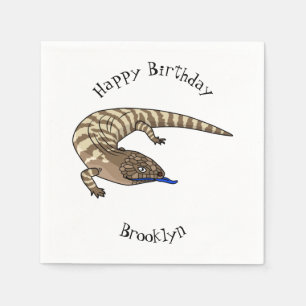 Guardanapo De Papel Cartografia de répteis de lagarto azul