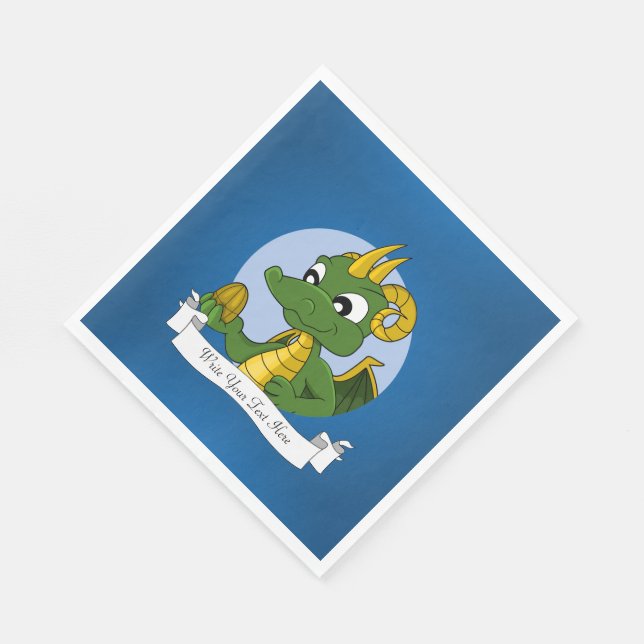 Guardanapo De Papel Cartografia do dragão verde (Quina)