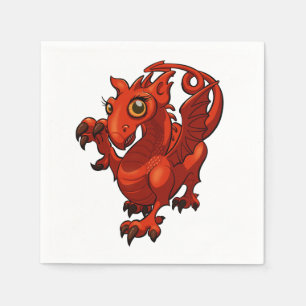 Guardanapo De Papel Cartografia Rampant Little Welsh Baby Red Dragon