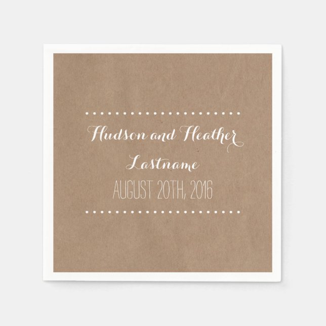 Guardanapo De Papel Cartolina Inspiração Casamento Napkins (Frente)