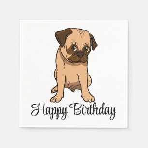 Guardanapo De Papel Cartoon Cachorro Cachorro Cachorro Feliz Aniversár
