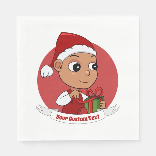 Guardanapo De Papel Cartoon de bebê de Natal bonito Napkins (Frente)