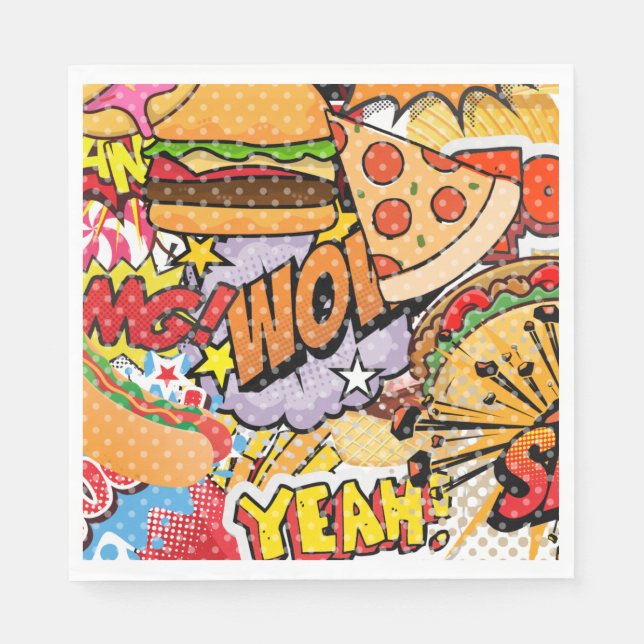 Guardanapo De Papel Cartoon de comida (Frente)