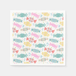 Guardanapo De Papel Cartoon de cores festivas multicolores