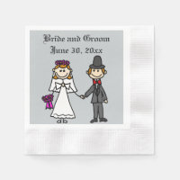 Cartoon Engraçado Noiva e Casamento de Noite