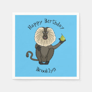 Guardanapo De Papel Cartoon macaco macaco-cauda-leão engraçado