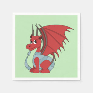 Guardanapo De Papel Cartoon Red Dragon