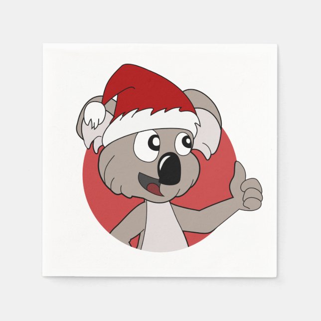 Guardanapo De Papel Cartoons de Natal koala (Frente)