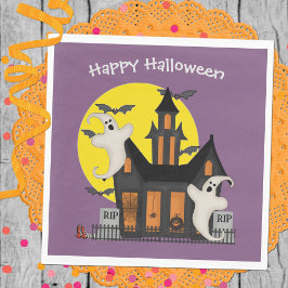 Guardanapo de Papel Casa Assombrada de Halloween