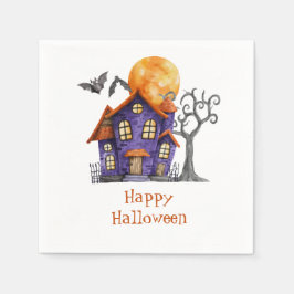 Guardanapo De Papel Casa de Halloween Assombrada Personalizada