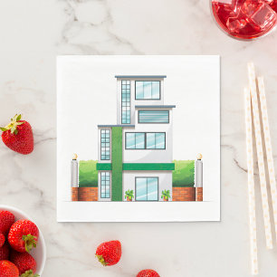 Guardanapo De Papel Casa Moderna de Vários Andares Contemporânea