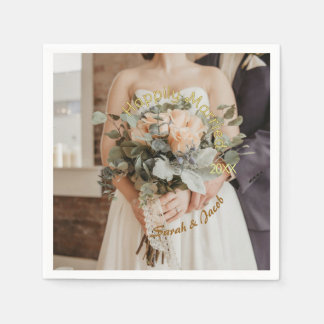 GUARDANAPO DE PAPEL CASADOS FELIZES AMARELO VERDE PASTEL MARROM FOTO A