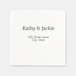 Guardanapo De Papel Casais preto e branco nome endereço cidade estado 