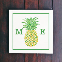 Casal de Ananás de Pré-Papoilas Dois Monograma Ini