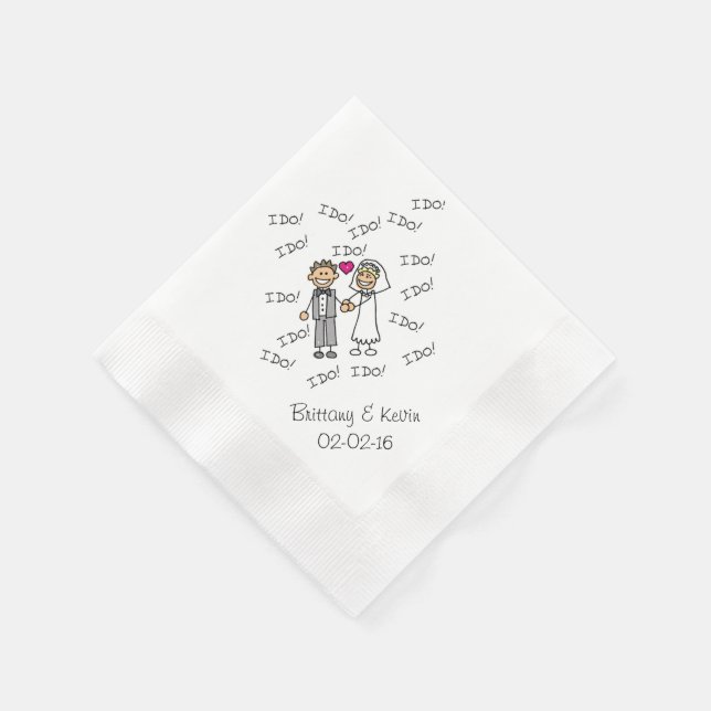 Guardanapo De Papel Casal De Casamento Eu Tenho Papel Personalizado Na (Canto)