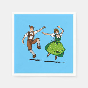 Guardanapo De Papel Casal de dança feliz de Oktoberfest