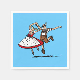 Guardanapo De Papel Casal de dança feliz de Oktoberfest