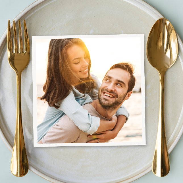 Guardanapo De Papel Casal de Foto de Casamento Recém-casado (Criador carregado)