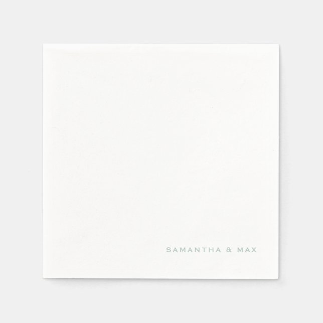 Guardanapo De Papel Casal de Sêafume Branco Simples Cocktail (Frente)