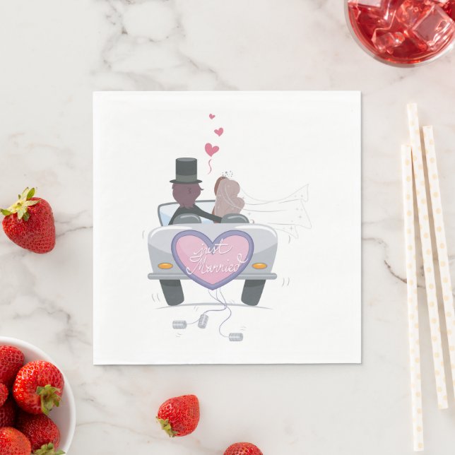 Guardanapo De Papel Casal do recem casados desligado (Insitu)