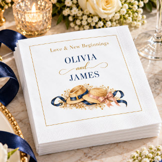 Guardanapo De Papel Casal Maduro Chic Casual Artístico Casamento Azul