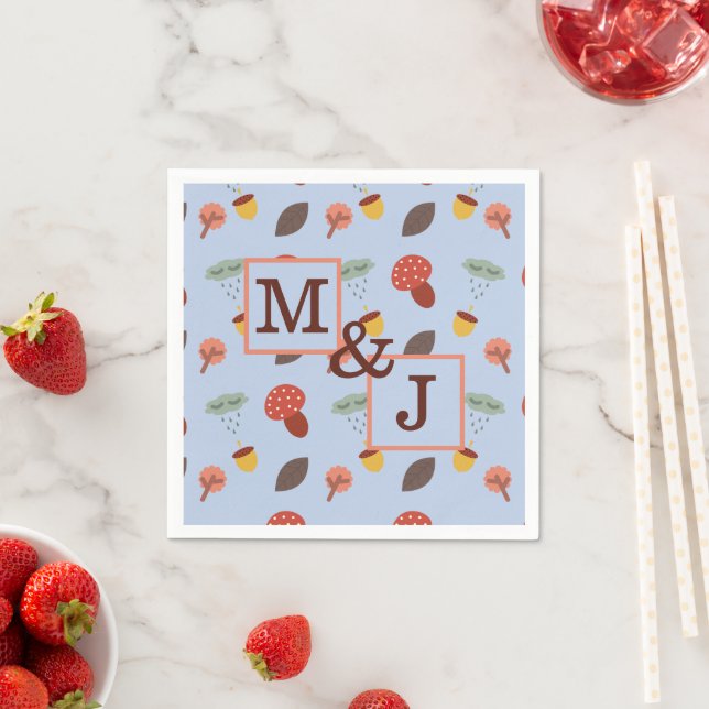 Guardanapo De Papel Casal Personalizado de Outono (Insitu)