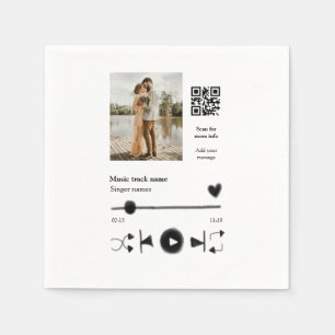 Guardanapo De Papel Casal personalizado do player de música