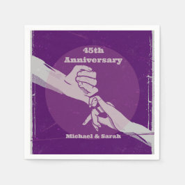 Guardanapo De Papel Casal romântico de aniversário de cliente de mãos 