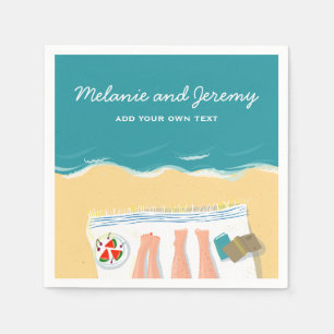 Guardanapo De Papel Casal Sunbelt on Beach Personalizado