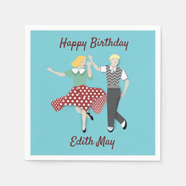 Guardanapo De Papel Casal Swing Dance (Frente)