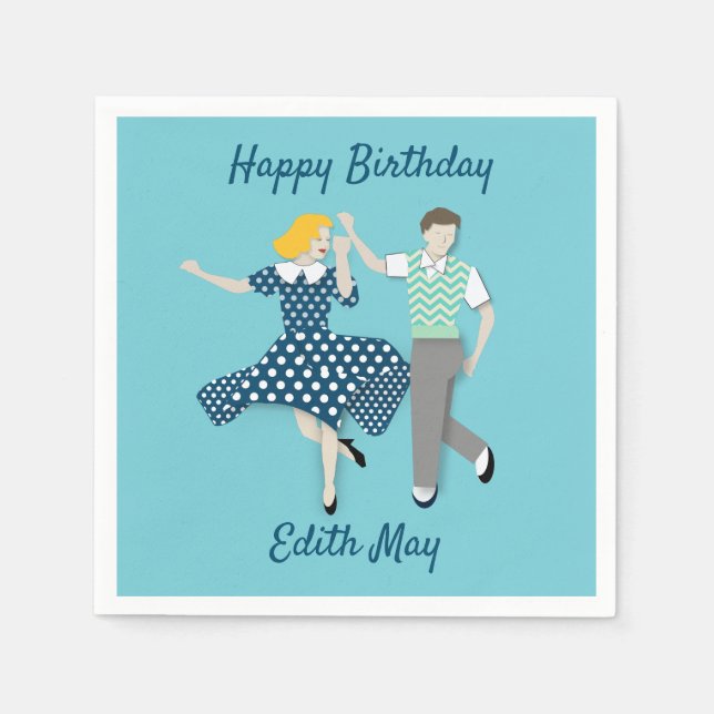 Guardanapo De Papel Casal Swing Dance (Frente)