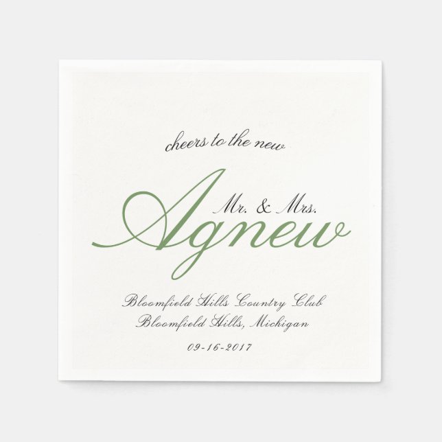 Guardanapo De Papel Casamento 2 de setembro (Frente)