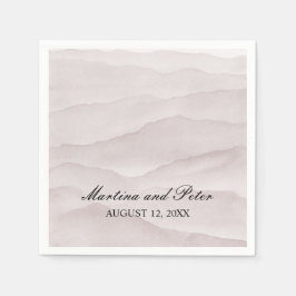 Guardanapo De Papel casamento abstrato poeirento de montanhas rosa