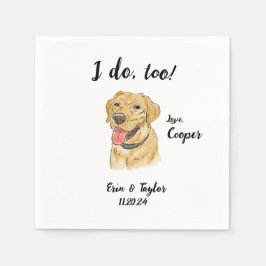 Guardanapo De Papel Casamento Amarelo Labrador Cocktail Napkin