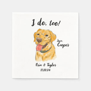 Guardanapo De Papel Casamento Amarelo Labrador Cocktail Napkin