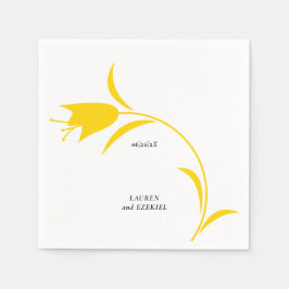 GUARDANAPO DE PAPEL CASAMENTO AMARELO MOD TULIP