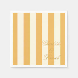 Guardanapo De Papel Casamento Amarelo Mostarda Personalizado com Listr
