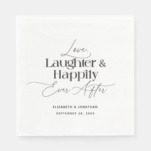 Guardanapo De Papel Casamento Amor Risos e Felizes para Sempre 
