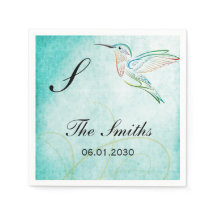 Casamento Aqua Hummingbird Watercolor