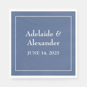 Guardanapo De Papel Casamento Aquarela Azul Costeiro Praia Moderna