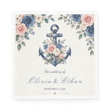 Casamento Aquarela Floral Âncora Náutica