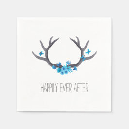 Guardanapo De Papel Casamento Azul com Antlers do País