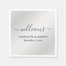 Guardanapo De Papel Casamento Azul de Prata e Marinho