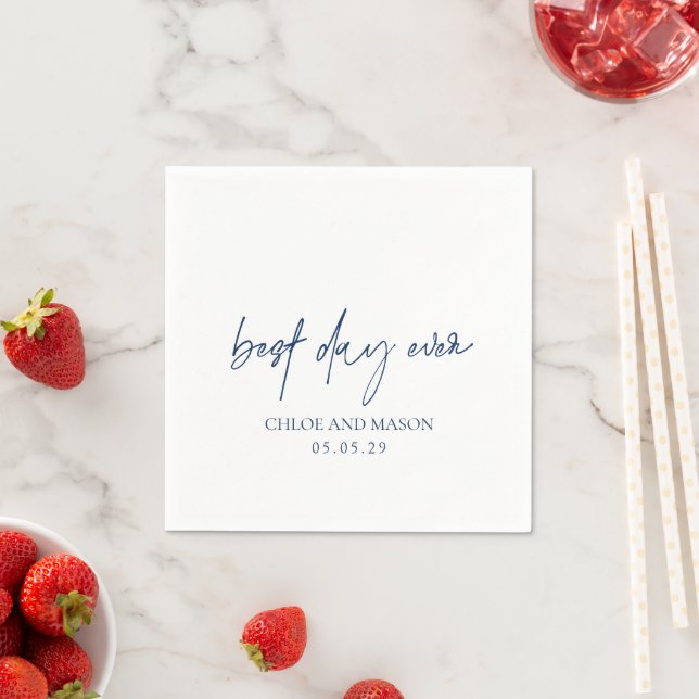 Guardanapo De Papel Casamento Azul Marinho Clássico e Elegante (Insitu)