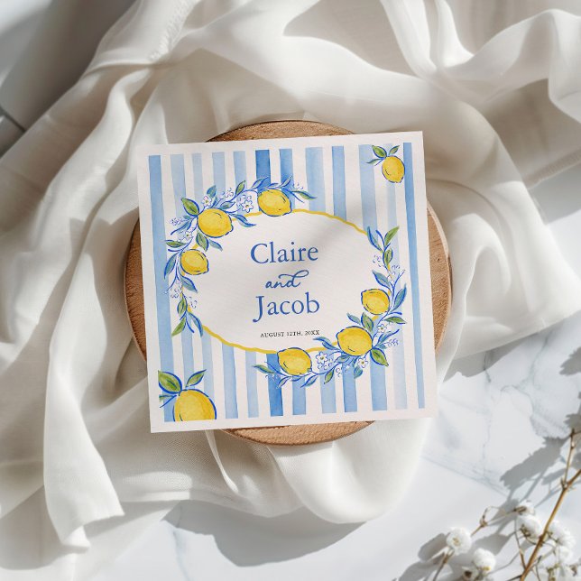 Guardanapo De Papel Casamento Azul Mediterrâneo (Criador carregado)